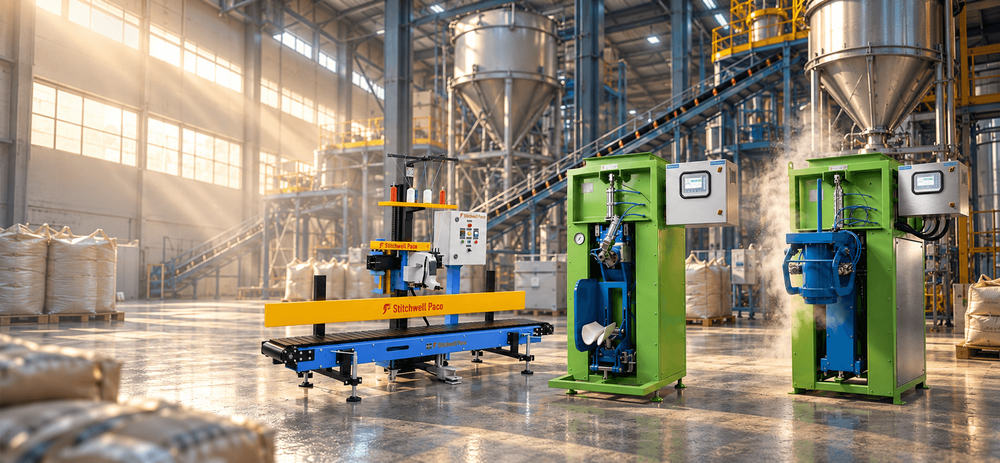 R.S. Enterprises heavy-duty automated industrial packaging machinery operating in manufacturing plant